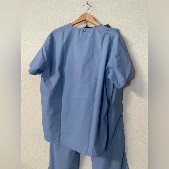 Light Blue Men's Medelita Scrub Set Dri Release elastic Waist with Drawstring-L - Picture 6 of 10
